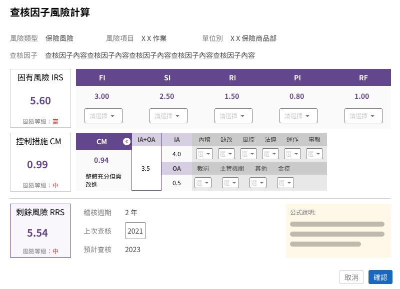風險導向稽核系統